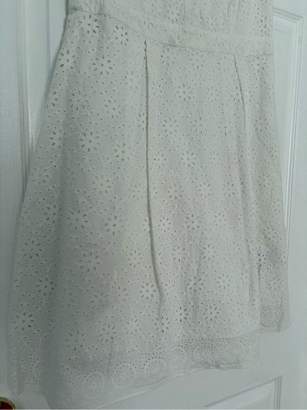 Lauren Ralph Lauren White Eyelet Sleeveless Shirt Dress Size 4 - Picture 4 of 8